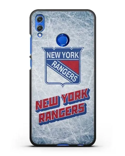 Чехол с рисунком New York Rangers силиконовый для Honor 8X