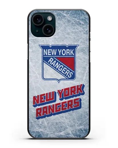 Чехол с рисунком New York Rangers силиконовый для iPhone 15 Plus