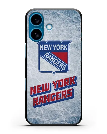 Чехол с рисунком New York Rangers силиконовый для iPhone 16