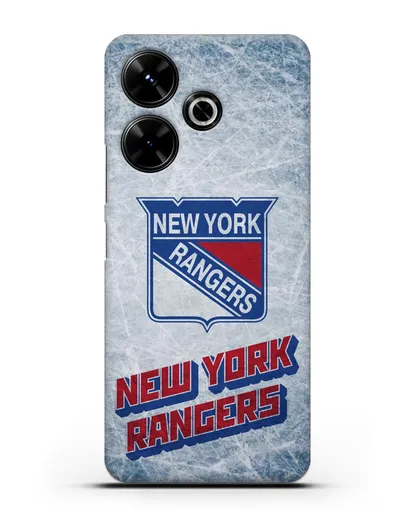 Чехол с рисунком New York Rangers силиконовый для Xiaomi Poco M6
