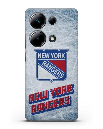 Чехол с рисунком New York Rangers силиконовый для Xiaomi Poco M6 Pro