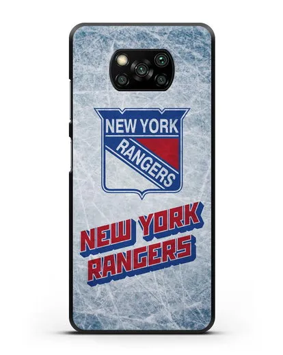 Чехол с рисунком New York Rangers силиконовый для Xiaomi Poco X3 Pro