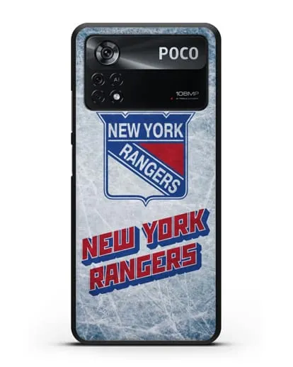Чехол с рисунком New York Rangers силиконовый для Xiaomi Poco X4 Pro