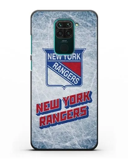 Чехол с рисунком New York Rangers силиконовый для Xiaomi Redmi Note 9