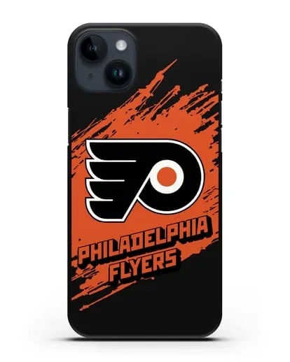 Чехол с надписью ХК Филадельфия Флайерз силиконовый для iPhone 14 Plus