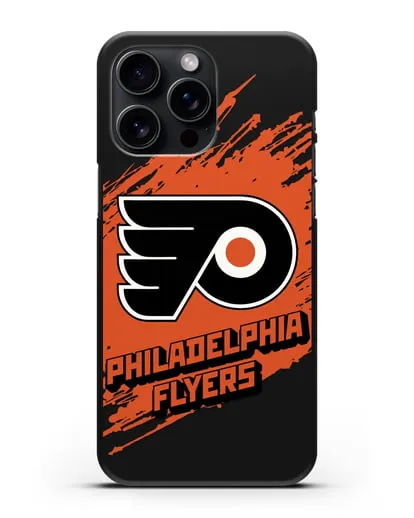 Чехол с надписью ХК Филадельфия Флайерз силиконовый для iPhone 15 Pro Max