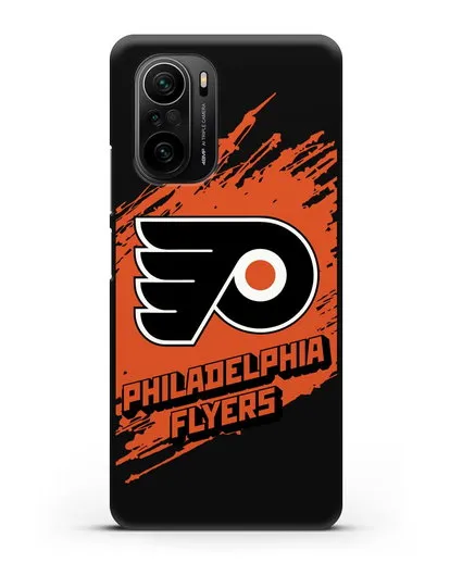 Чехол с надписью ХК Филадельфия Флайерз силиконовый для Xiaomi Poco F3