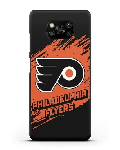 Чехол с надписью ХК Филадельфия Флайерз силиконовый для Xiaomi Poco X3