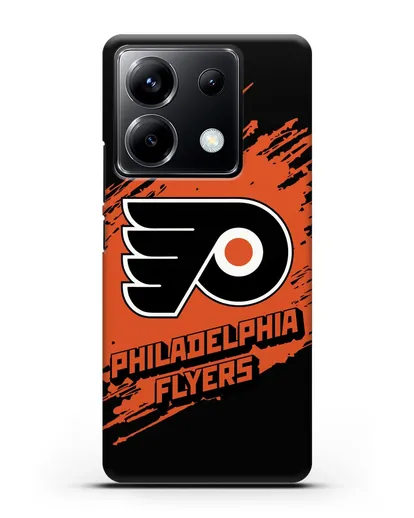 Чехол с надписью ХК Филадельфия Флайерз силиконовый для Xiaomi Poco X6