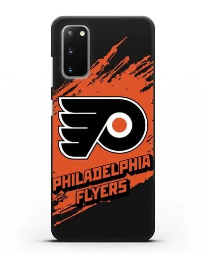 Чехол с надписью ХК Филадельфия Флайерз силиконовый для Samsung Galaxy S20 [SM-G980F]