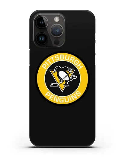 Чеxол с логотипом Pittsburgh Penguins силиконовый для iPhone 14 Pro Max