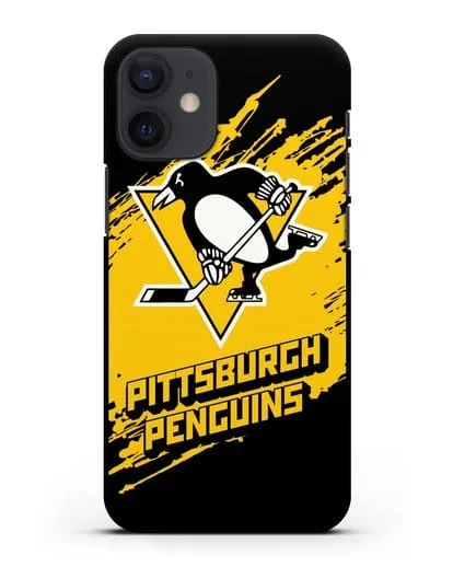 Чехол с надписью ХК Питтсбург Пингвинз силиконовый для iPhone 12 mini