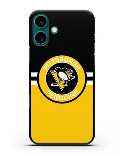Чехол с символикой Pittsburgh Penguins силиконовый для iPhone 16 Plus