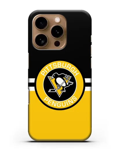 Чехол с символикой Pittsburgh Penguins силиконовый для iPhone 16 Pro