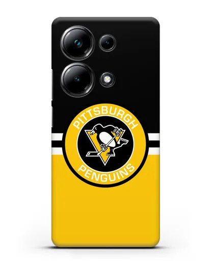 Чехол с символикой Pittsburgh Penguins силиконовый для Xiaomi Poco M6 Pro