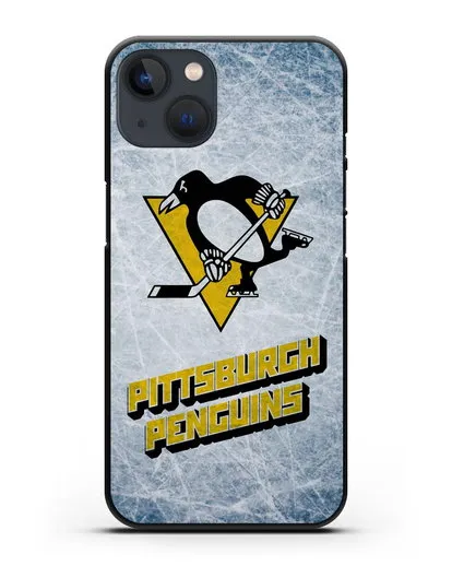 Чехол с рисунком Pittsburgh Penguins силиконовый для iPhone 13