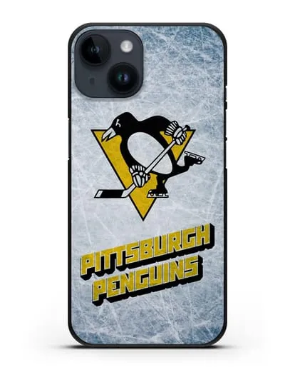 Чехол с рисунком Pittsburgh Penguins силиконовый для iPhone 14