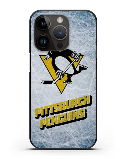 Чехол с рисунком Pittsburgh Penguins силиконовый для iPhone 14 Pro