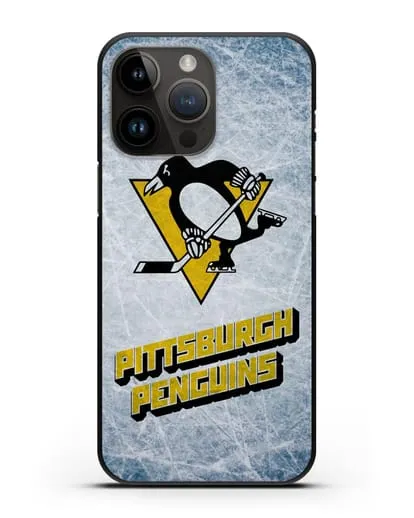 Чехол с рисунком Pittsburgh Penguins силиконовый для iPhone 14 Pro Max
