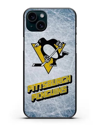 Чехол с рисунком Pittsburgh Penguins силиконовый для iPhone 15 Plus