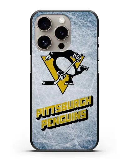 Чехол с рисунком Pittsburgh Penguins силиконовый для iPhone 15 Pro