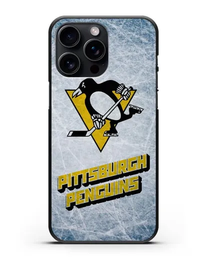 Чехол с рисунком Pittsburgh Penguins силиконовый для iPhone 15 Pro Max