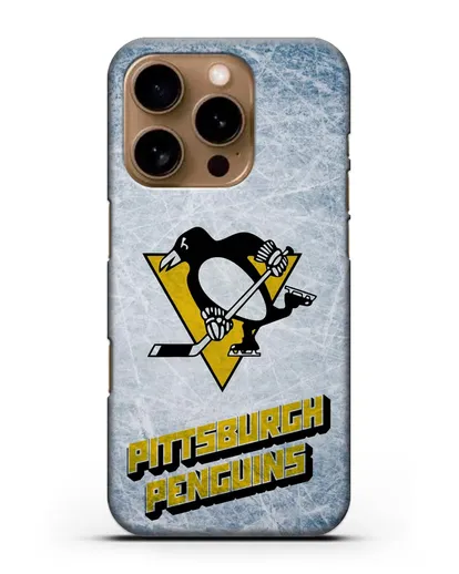 Чехол с рисунком Pittsburgh Penguins силиконовый для iPhone 16 Pro