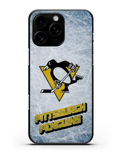 Чехол с рисунком Pittsburgh Penguins силиконовый для iPhone 16 Pro Max