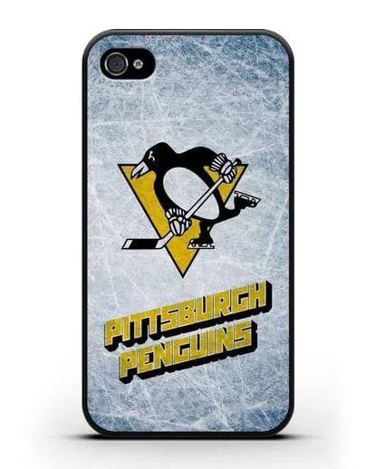Чехол с рисунком Pittsburgh Penguins силиконовый для iPhone 4/4s