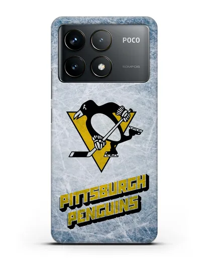 Чехол с рисунком Pittsburgh Penguins силиконовый для Xiaomi Poco F6 Pro