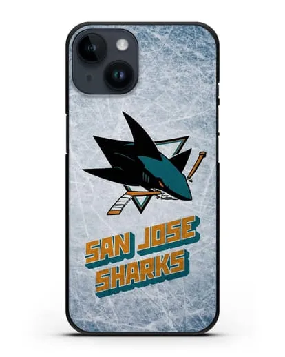 Чехол с рисунком San Jose Sharks силиконовый для iPhone 14