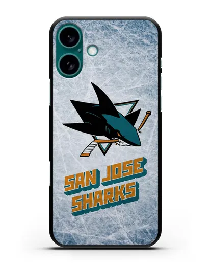 Чехол с рисунком San Jose Sharks силиконовый для iPhone 16 Plus