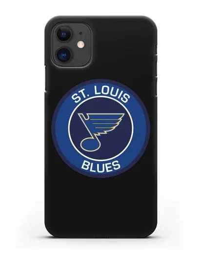 Чеxол с логотипом St. Louis Blues силиконовый для iPhone 11