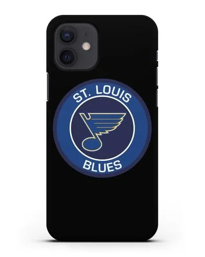 Чеxол с логотипом St. Louis Blues силиконовый для iPhone 12