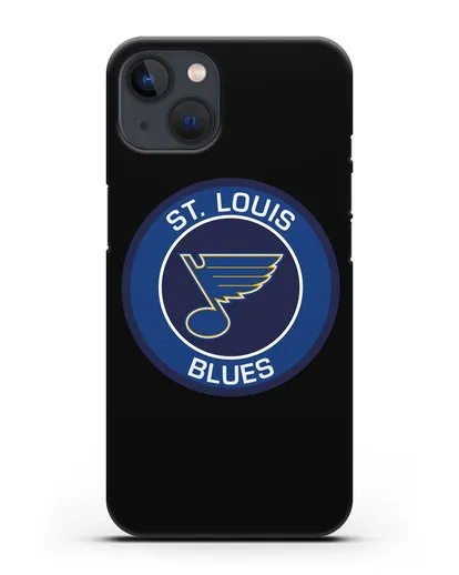 Чеxол с логотипом St. Louis Blues силиконовый для iPhone 13