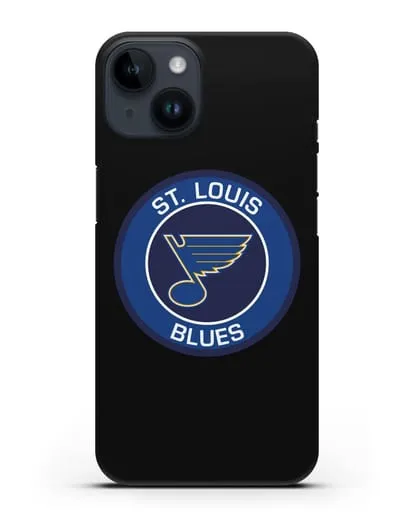 Чеxол с логотипом St. Louis Blues силиконовый для iPhone 14