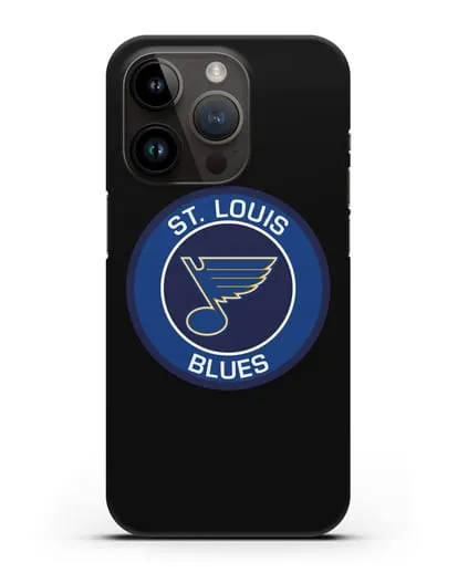 Чеxол с логотипом St. Louis Blues силиконовый для iPhone 14 Pro