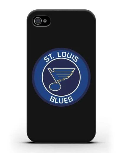 Чеxол с логотипом St. Louis Blues силиконовый для iPhone 4/4s