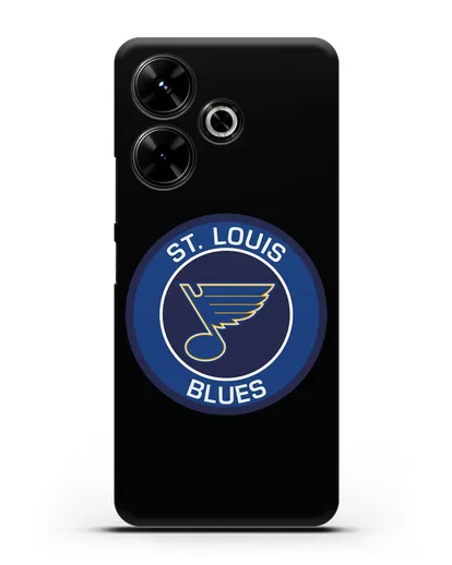 Чеxол с логотипом St. Louis Blues силиконовый для Xiaomi Poco M6