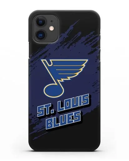 Чехол с надписью ХК Сент-Луис Блюз силиконовый для iPhone 11