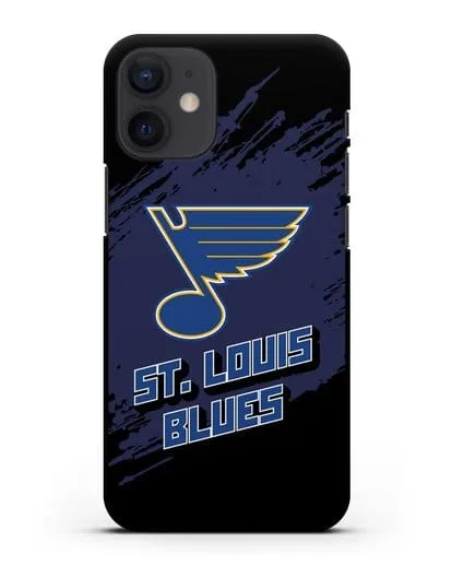 Чехол с надписью ХК Сент-Луис Блюз силиконовый для iPhone 12 mini