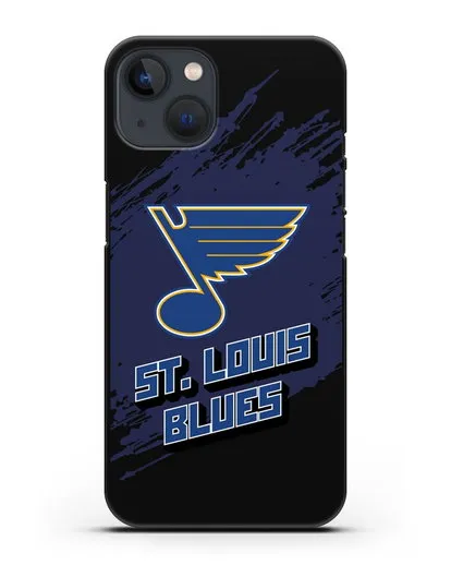 Чехол с надписью ХК Сент-Луис Блюз силиконовый для iPhone 13 Mini