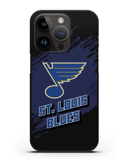 Чехол с надписью ХК Сент-Луис Блюз силиконовый для iPhone 14 Pro