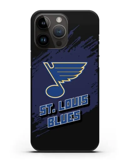 Чехол с надписью ХК Сент-Луис Блюз силиконовый для iPhone 14 Pro Max