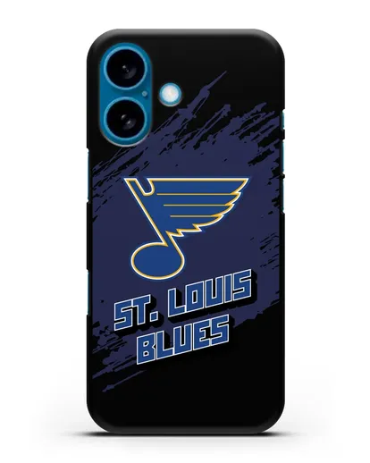 Чехол с надписью ХК Сент-Луис Блюз силиконовый для iPhone 16