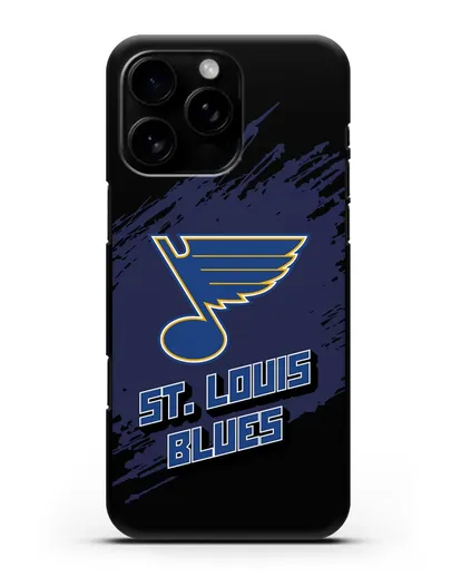 Чехол с надписью ХК Сент-Луис Блюз силиконовый для iPhone 16 Pro Max