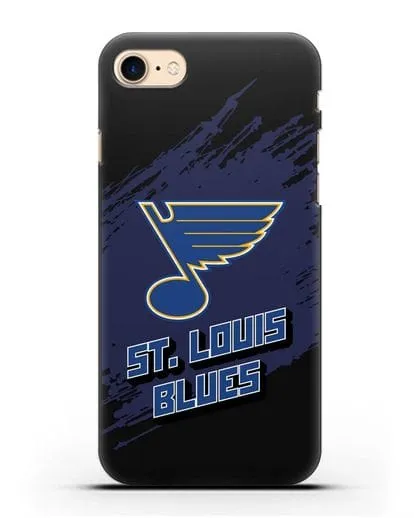 Чехол с надписью ХК Сент-Луис Блюз силиконовый для iPhone 8