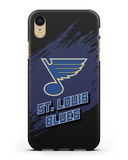 Чехол с надписью ХК Сент-Луис Блюз силиконовый для iPhone XR