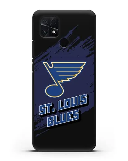 Чехол с надписью ХК Сент-Луис Блюз силиконовый для Xiaomi Poco C40