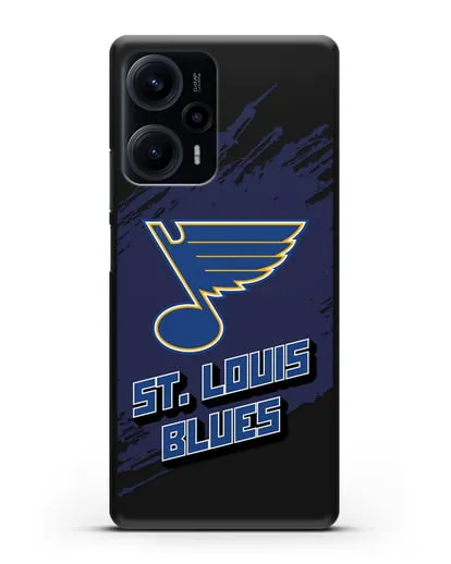 Чехол с надписью ХК Сент-Луис Блюз силиконовый для Xiaomi Poco F5